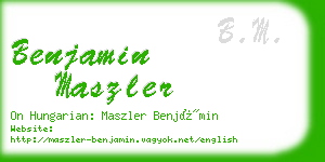 benjamin maszler business card